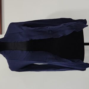 Navy Blue Open Front Cardigan